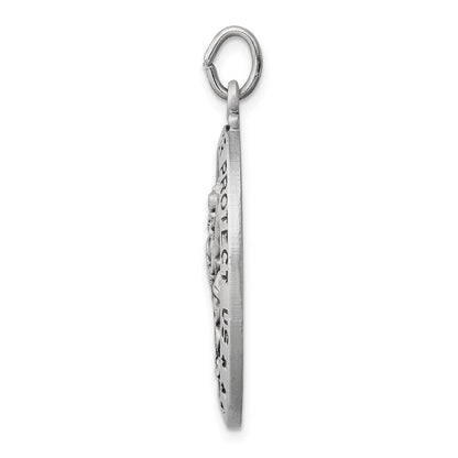Sterlingsilber Antikisiert St. Christopher Medaille