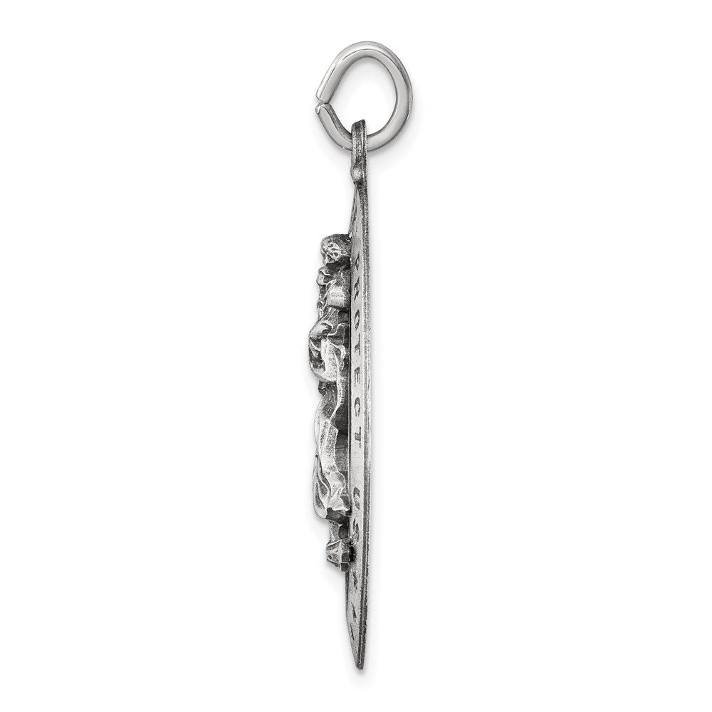 Sterlingsilber Antikisiert St. Christopher Medaille