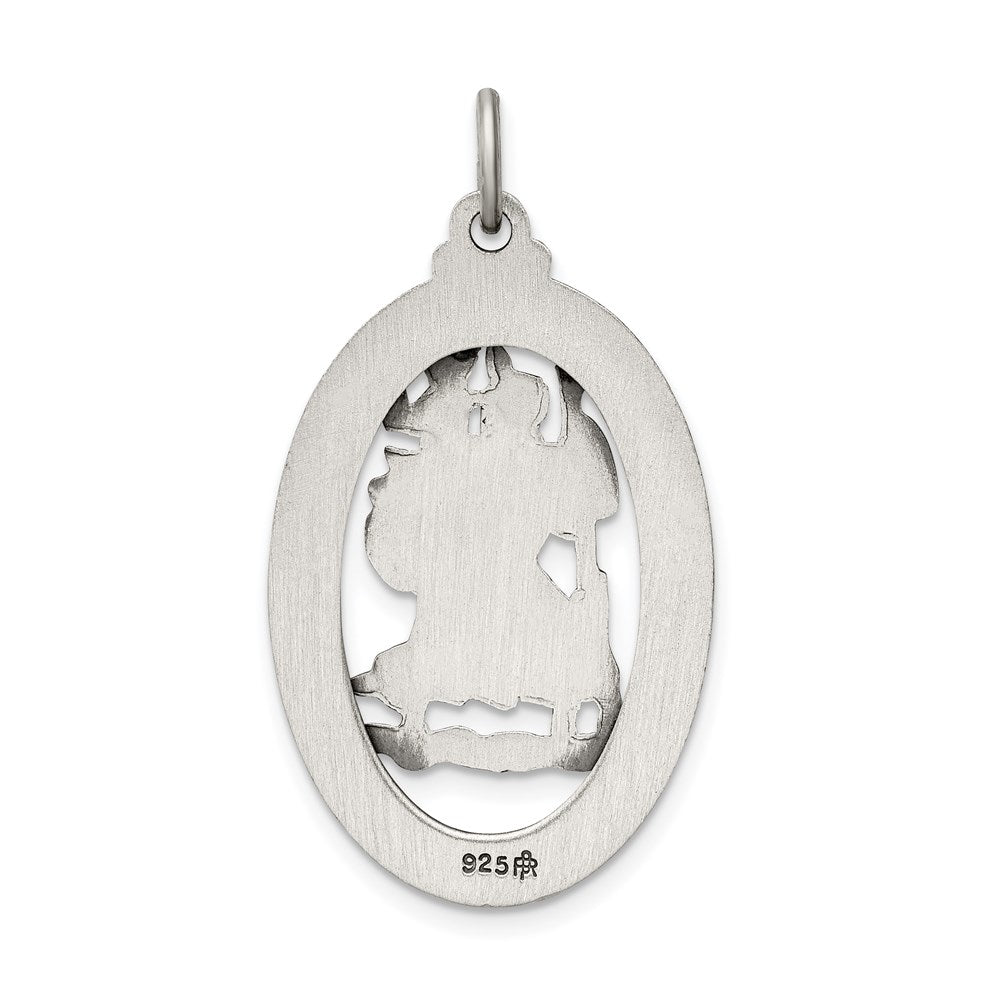 Sterlingsilber Antikisiert St. Christopher Medaille