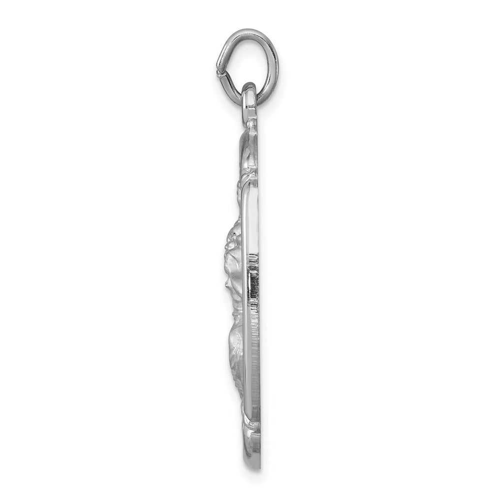 Sterlingsilber Rhodiniert St. Christopher Medaille