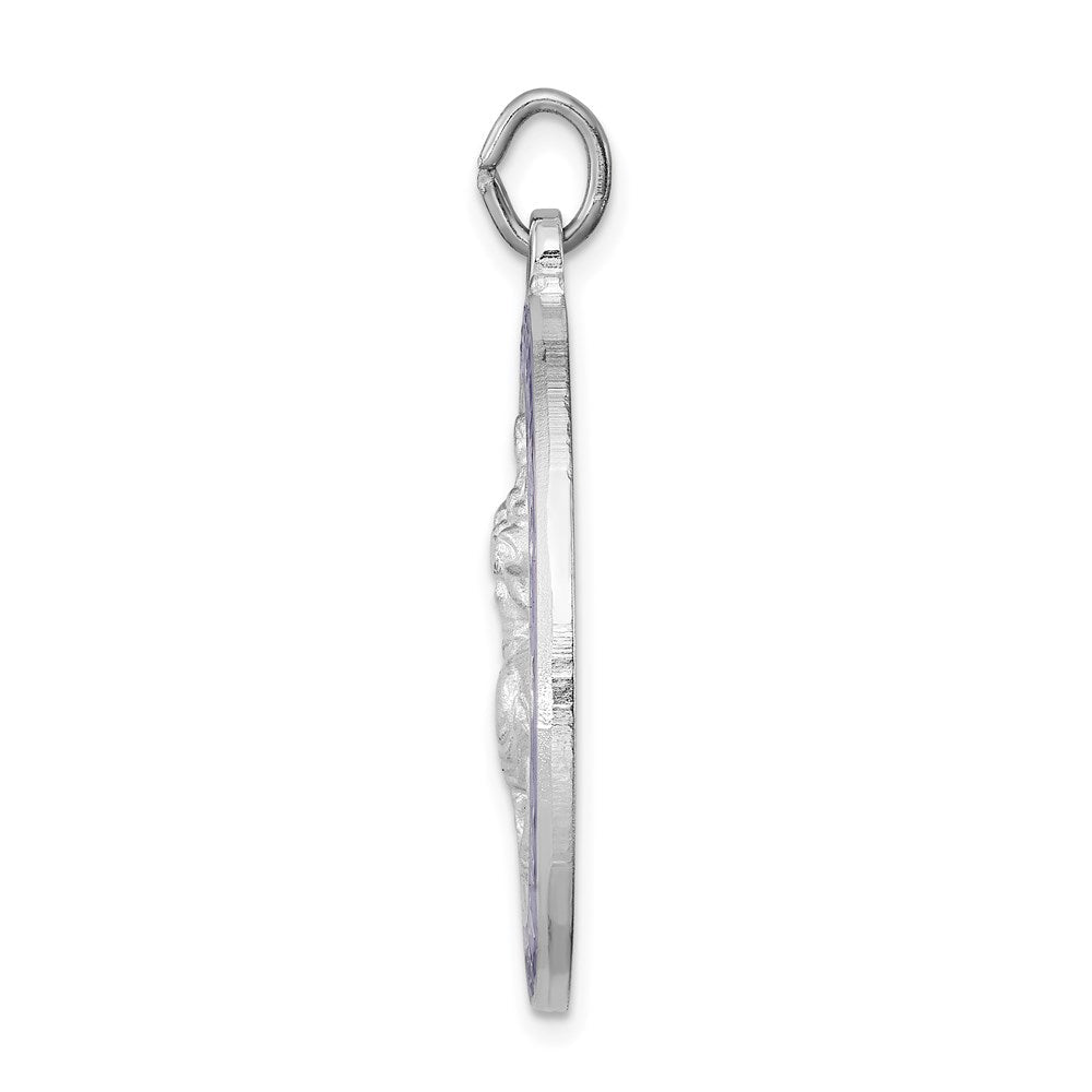 Sterlingsilber Rhodiniert Emailliert St. Christopher Medaille