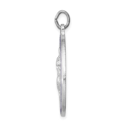 Sterlingsilber Rhodiniert Emailliert St. Christopher Medaille