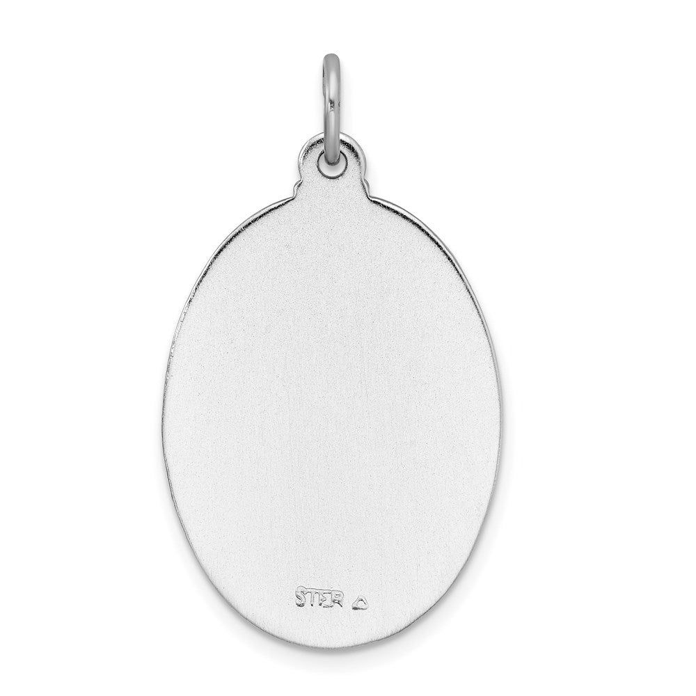 Sterlingsilber Rhodiniert Emailliert St. Christopher Medaille