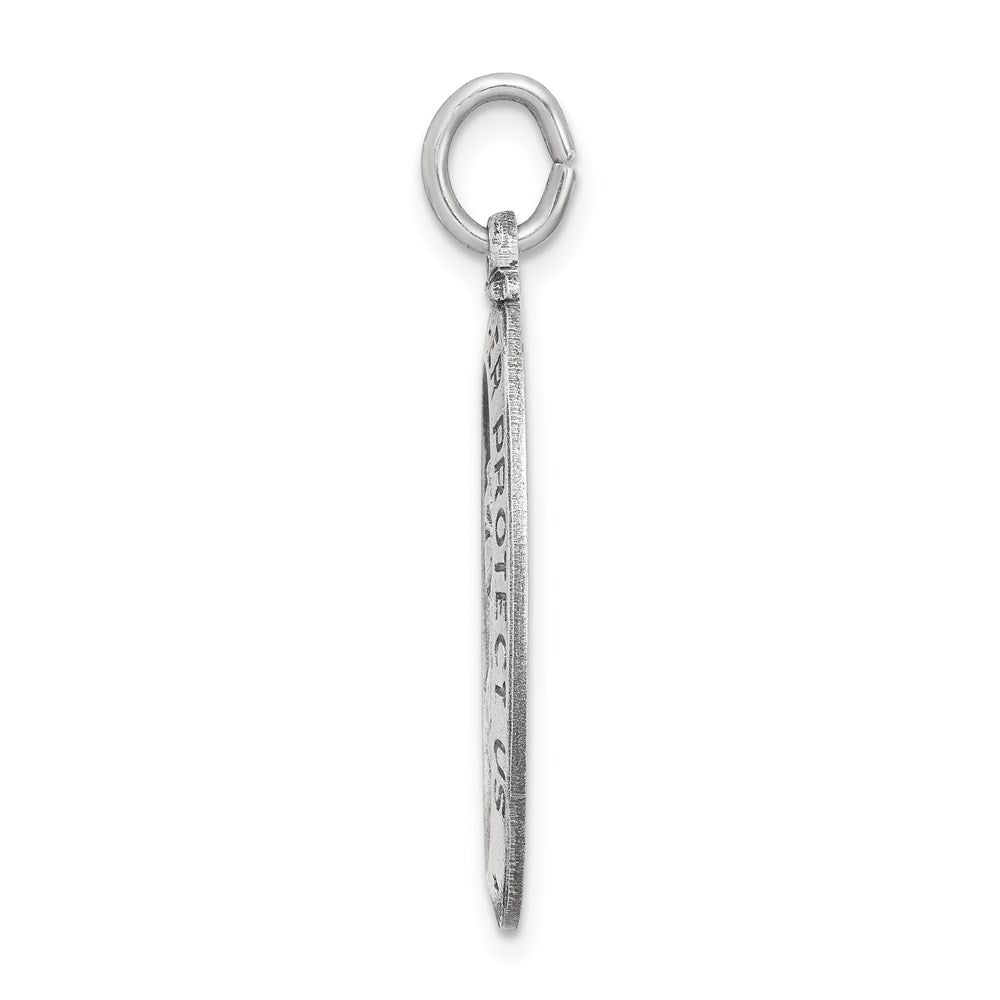 Sterlingsilber Antikisiert St. Christopher Hockey Medaille