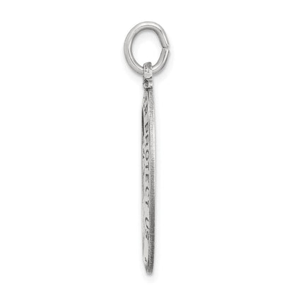 Sterlingsilber Antikisiert St. Christopher Hockey Medaille