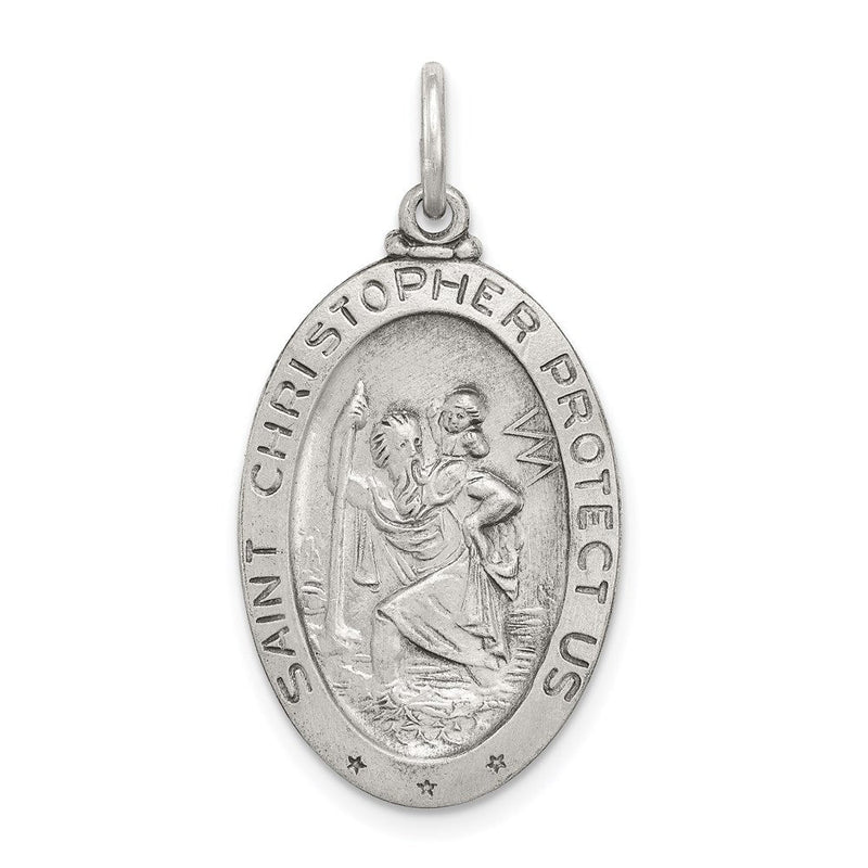 Sterlingsilber Antikisiert St. Christopher Basketball Medaille