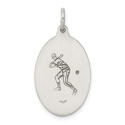 Sterlingsilber Antikisiert St. Christopher Baseball Medaille