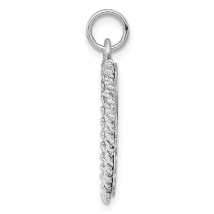 Sterlingsilber Rhodiniert Süß Sechzehn Plättchen Charm