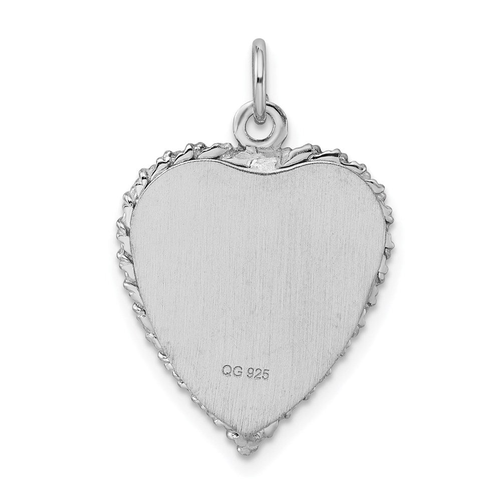 Sterlingsilber Rhodiniert Süß Sechzehn Plättchen Charm