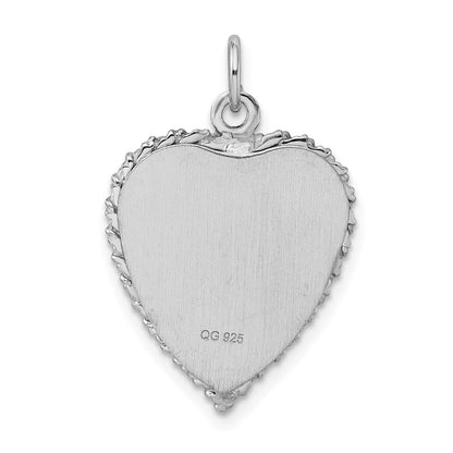 Sterlingsilber Rhodiniert Süß Sechzehn Plättchen Charm