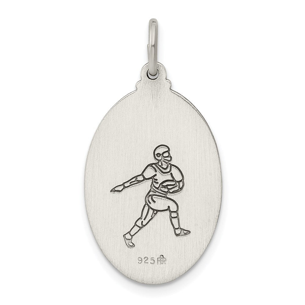 Sterlingsilber Antikisiert St.christopher Football Medaille
