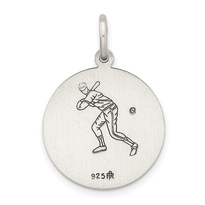 Sterlingsilber Antikisiert St. Christopher Baseball Medaille
