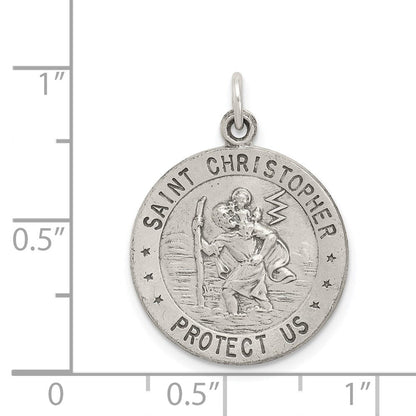 Sterlingsilber Antikisiert St. Christopher Basketball Medaille