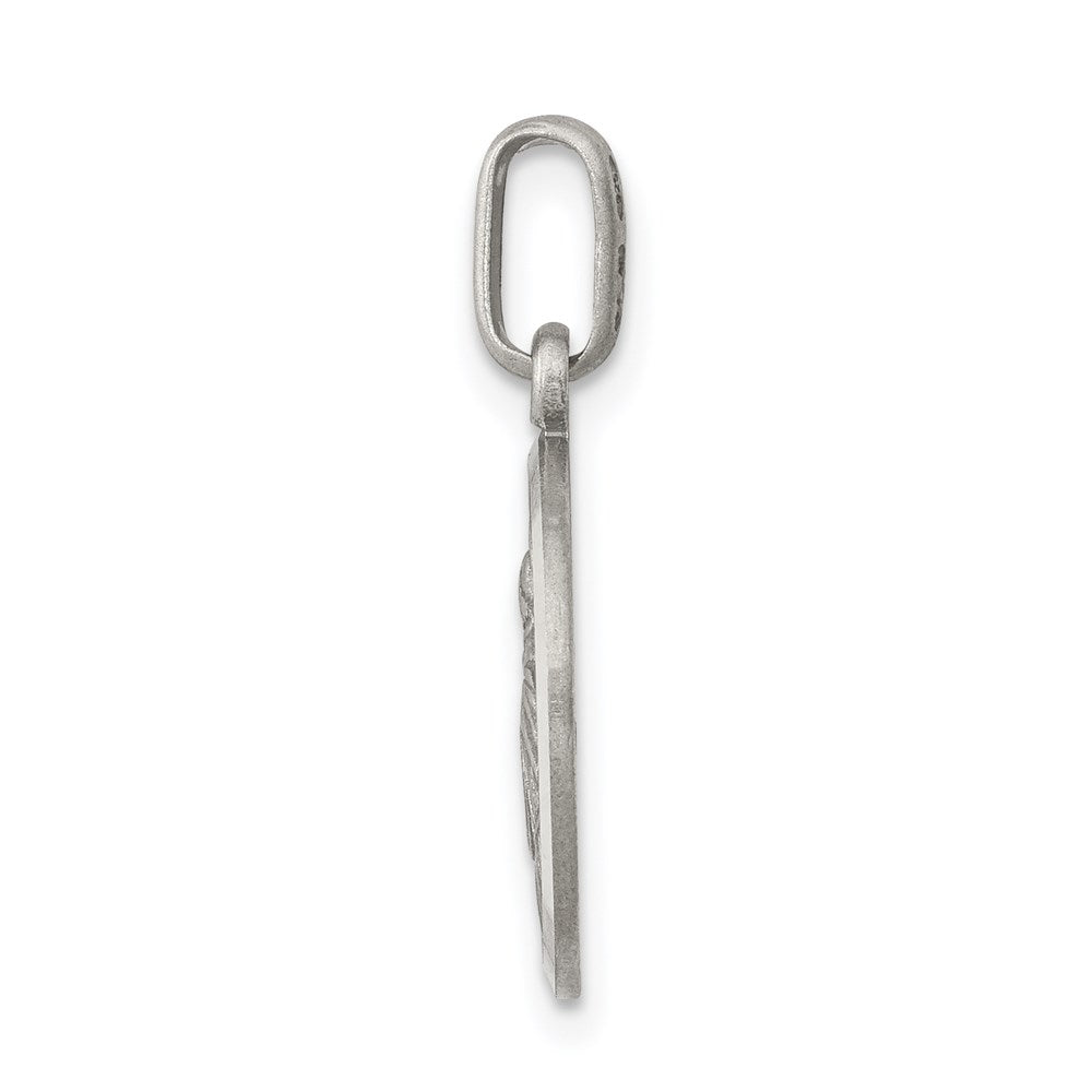 Sterlingsilber Antikisiert Saint Anthony Medaille