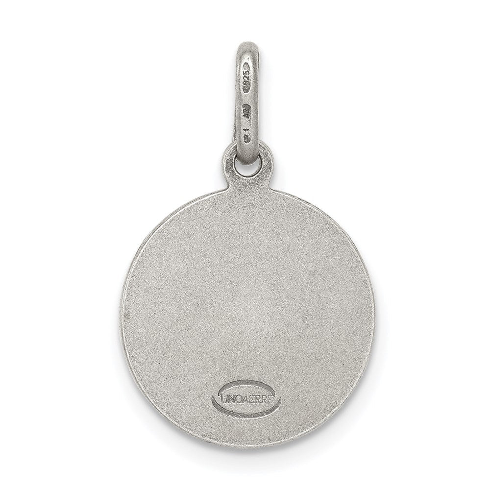Sterlingsilber Antikisiert Saint Anthony Medaille