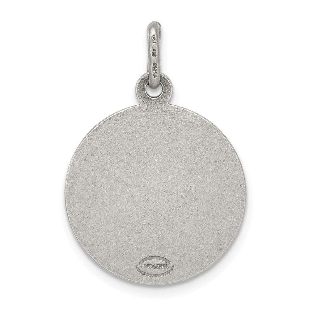Sterlingsilber Antikisiert Saint Anthony Medaille