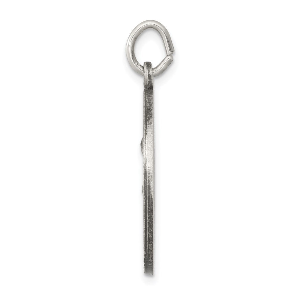 Sterlingsilber Antikisiert Saint Anthony Medaille
