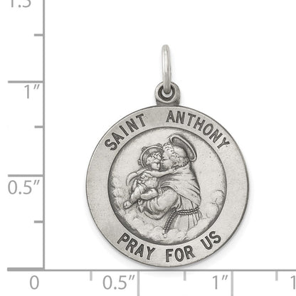 Sterlingsilber Antikisiert Saint Anthony Medaille