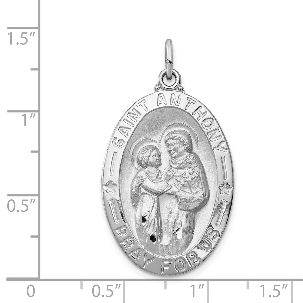 Sterlingsilber Rhodiniert St. Anthony Medaille