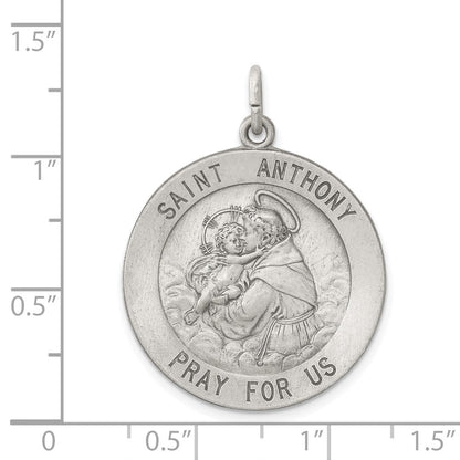 Sterlingsilber Antikisiert Saint Anthony Medaille