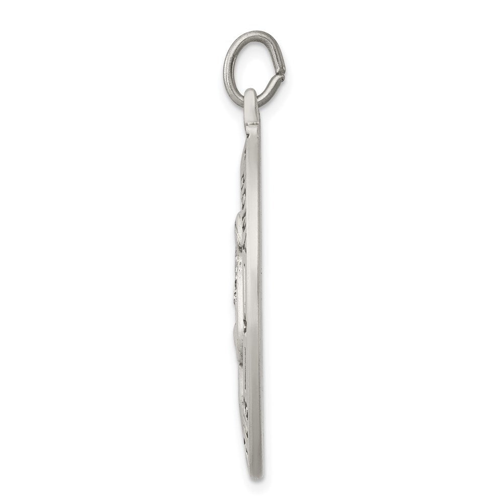 Sterlingsilber Antikisiert Saint Anthony Medaille