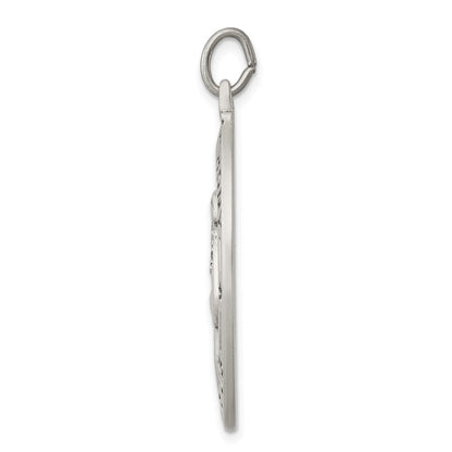 Sterlingsilber Antikisiert Saint Anthony Medaille