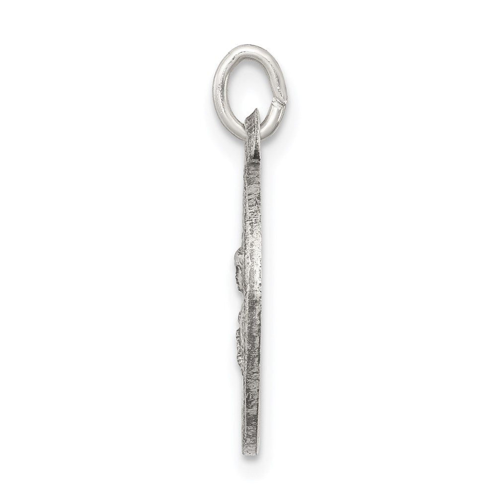 Sterlingsilber Antikisiert Saint Barbara Medaille
