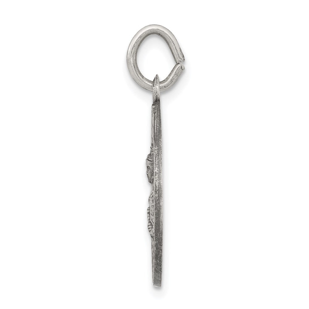 Sterlingsilber Antikisiert St. Barbara Medaille