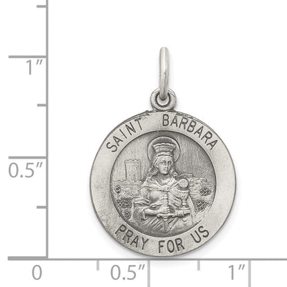 Sterlingsilber Antikisiert St. Barbara Medaille