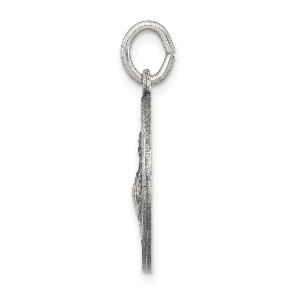 Sterlingsilber Antikisiert Saint Franziskus Of Assisi Medaille