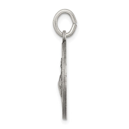 Sterlingsilber Antikisiert Saint Franziskus Of Assisi Medaille