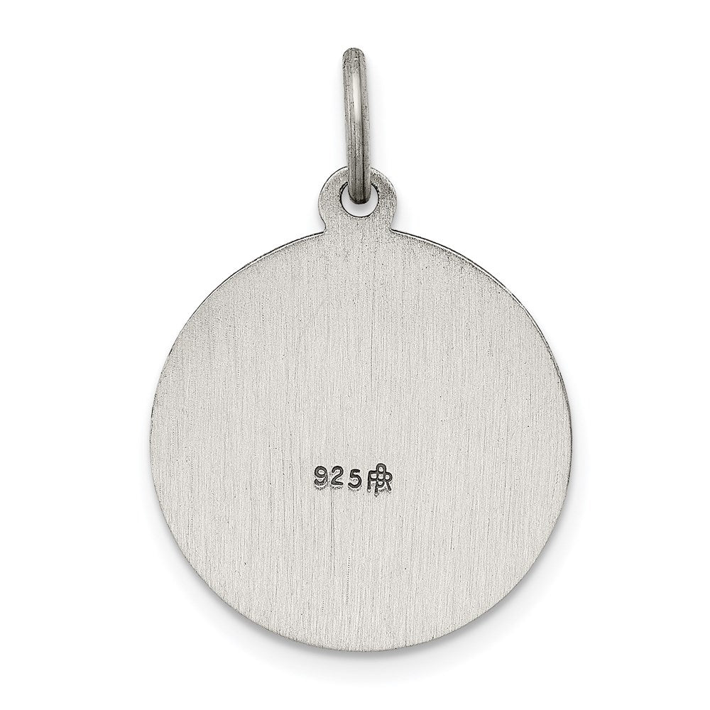 Sterlingsilber Antikisiert Saint Franziskus Of Assisi Medaille