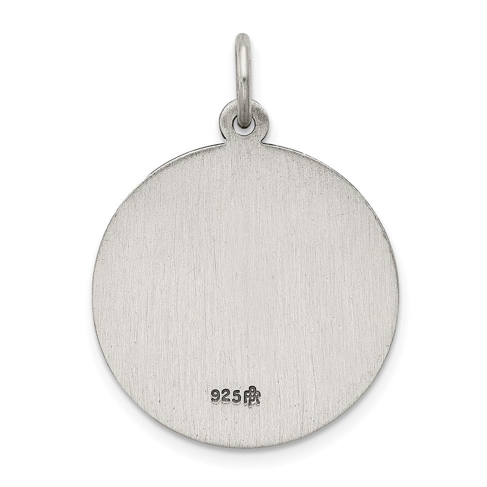 Sterlingsilber Antikisiert Saint Franziskus Of Assisi Medaille