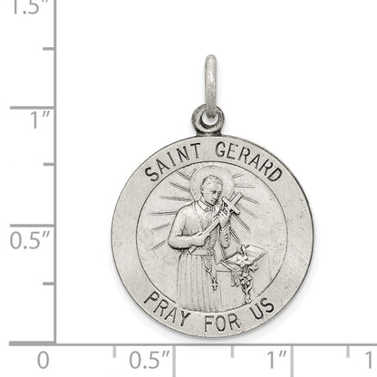 Sterlingsilber Antikisiert Saint Gerard Medaille