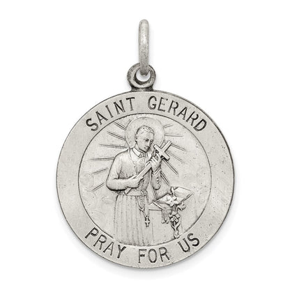 Sterlingsilber Antikisiert Saint Gerard Medaille