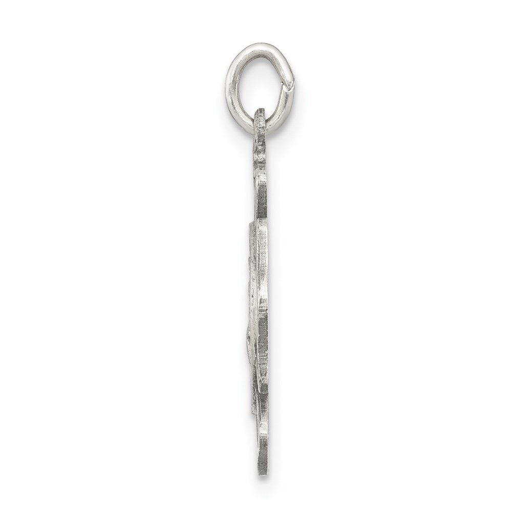 Sterlingsilber Antikisiert Saint Florian Abzeichen Medaille