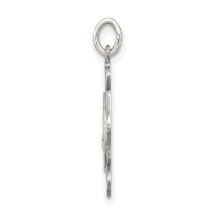 Sterlingsilber Antikisiert Saint Florian Abzeichen Medaille