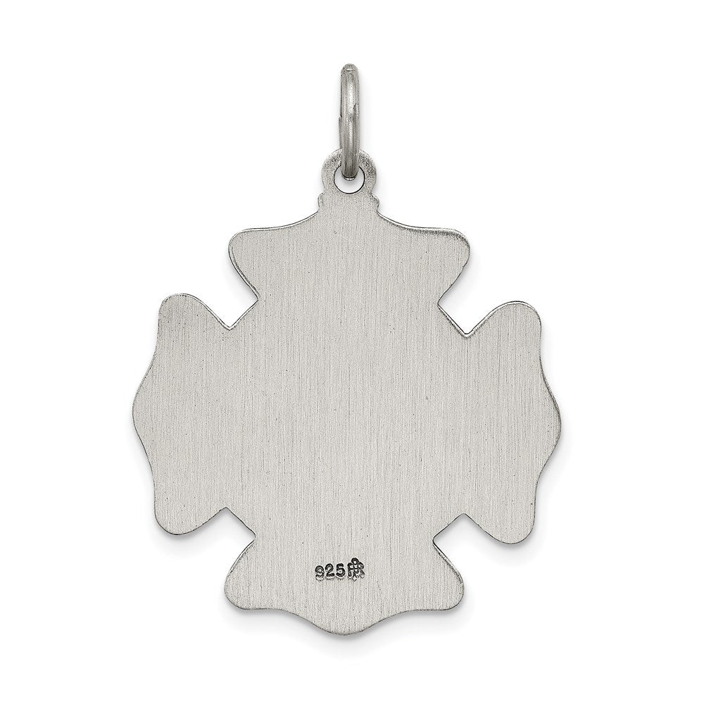 Sterlingsilber Antikisiert Saint Florian Abzeichen Medaille