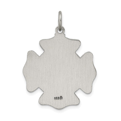 Sterlingsilber Antikisiert Saint Florian Abzeichen Medaille