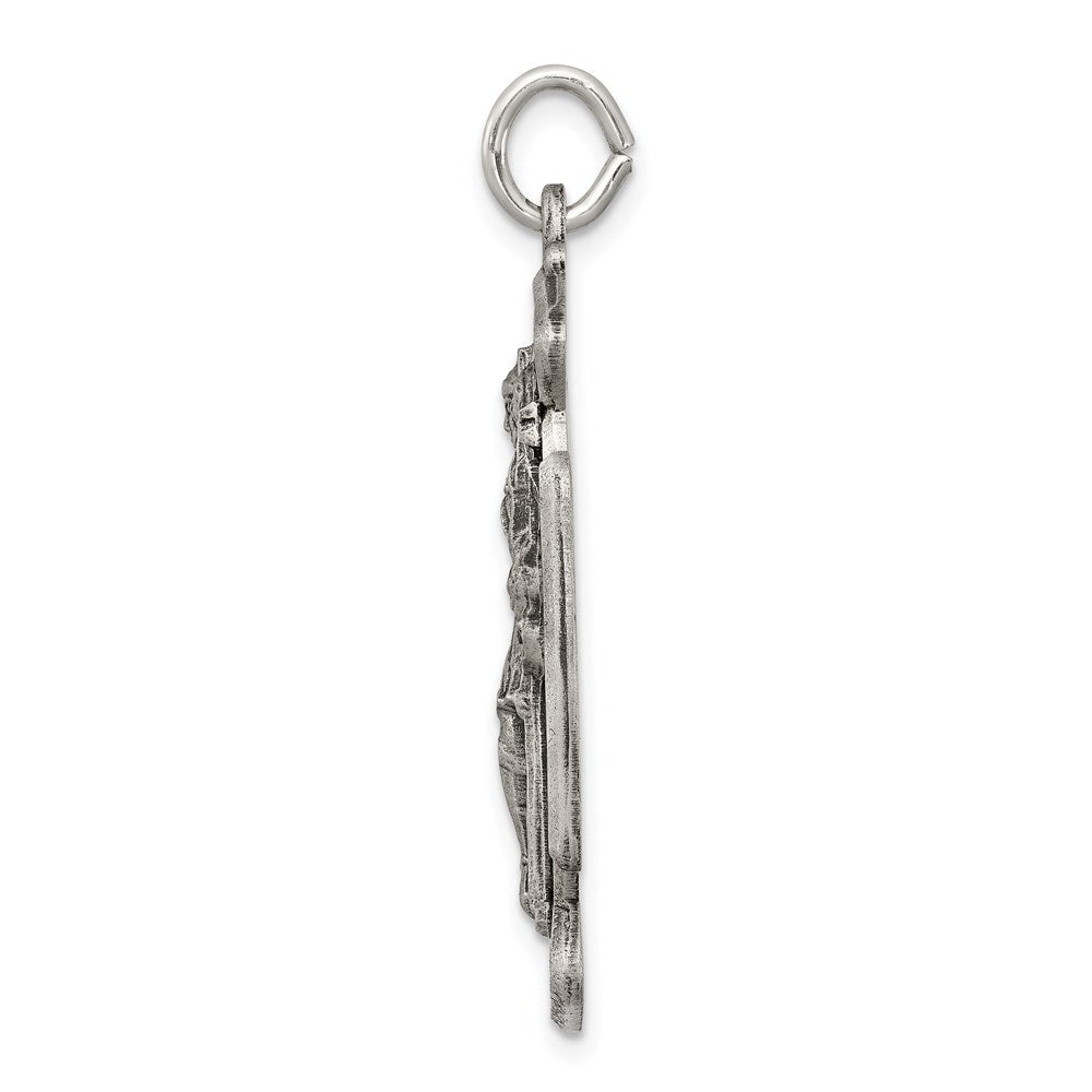 Sterlingsilber Antikisiert Saint Florian Medaille