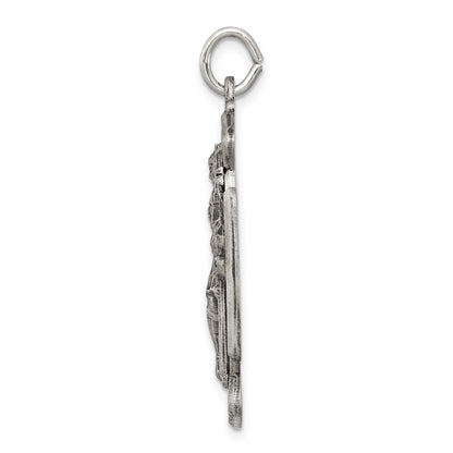Sterlingsilber Antikisiert Saint Florian Medaille
