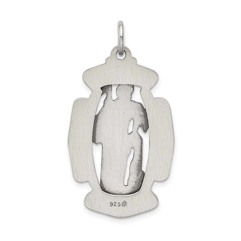 Sterlingsilber Antikisiert Saint Florian Medaille