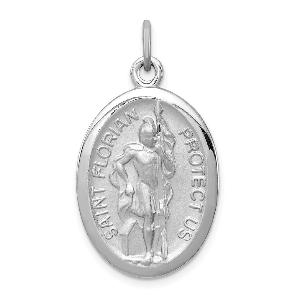 Sterlingsilber Rhodiniert Saint Florian Medaille