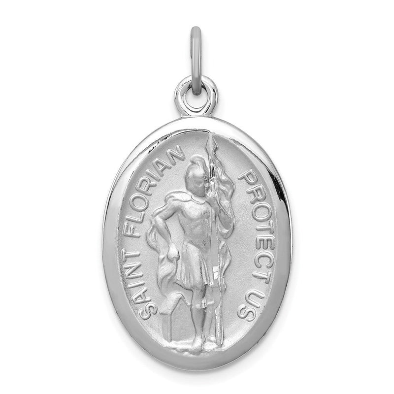 Sterlingsilber Rhodiniert Saint Florian Medaille