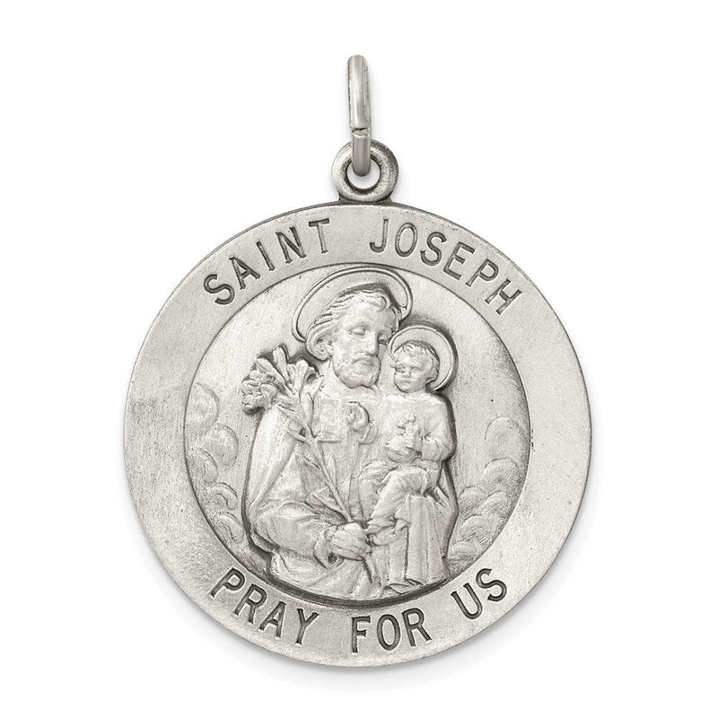 Sterlingsilber Antikisiert Saint Joseph Medaille