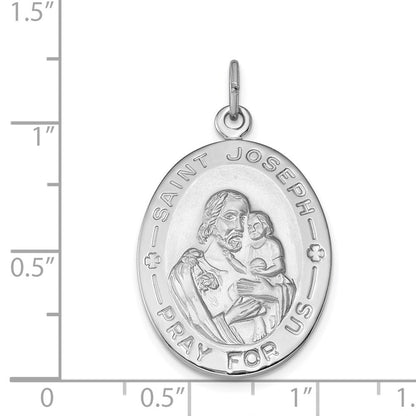 Sterlingsilber Rhodiniert St. Joseph Medaille