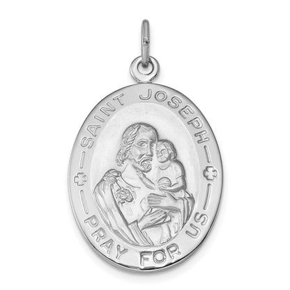 Sterlingsilber Rhodiniert St. Joseph Medaille