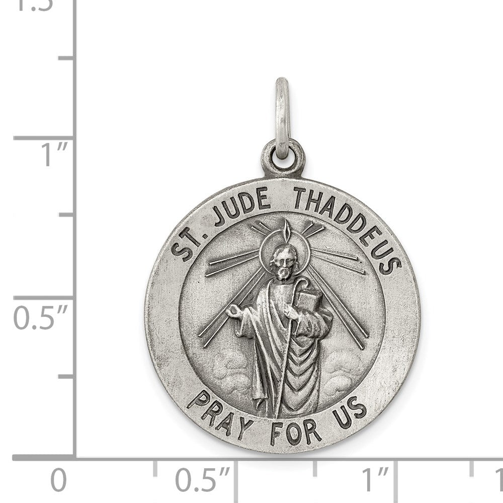 Sterlingsilber Antikisiert Saint Jude Thaddeus Medaille