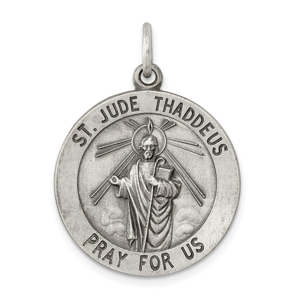 Sterlingsilber Antikisiert Saint Jude Thaddeus Medaille
