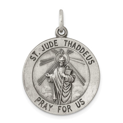 Sterlingsilber Antikisiert Saint Jude Thaddeus Medaille